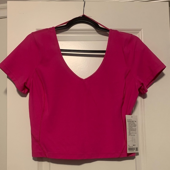 lululemon athletica Bright Pink Crop Align Tee
Size 10, NWT - Picture 1 of 5